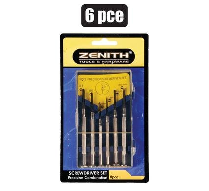 Screwdriver-set precision 6pce pl-box