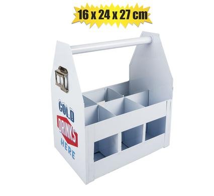 Drinks holder 6-div w/opener 27x24x16cm