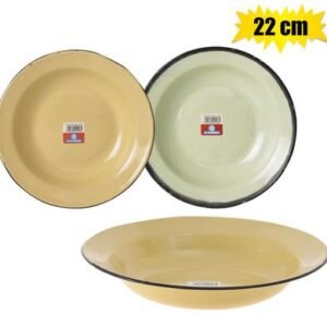 Plate enamel 22cm plain (soup)
