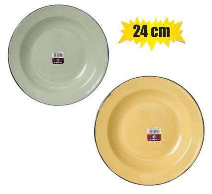 Plate enamel 24cm plain (soup)