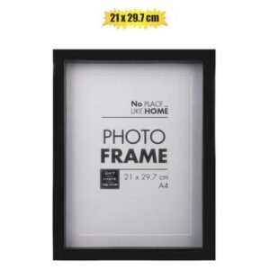 Picture-frame pl shadow box 21x30cm blk