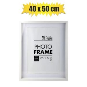 Picture-frame pl shadow box 40x50cm whte