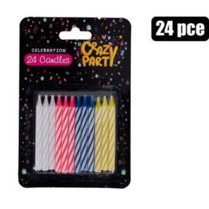 Candle birthday plain 24pce