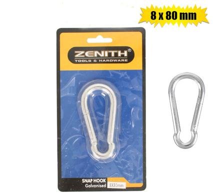 Snap-hook galvanised 8x80mm