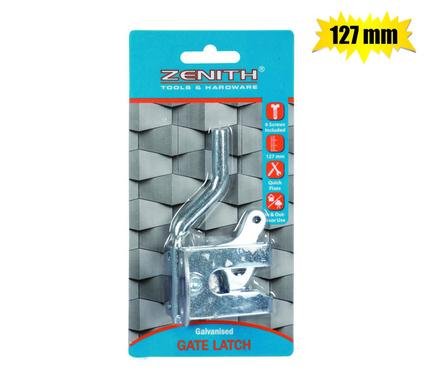Gate-latch galv 127mm+screws zenith