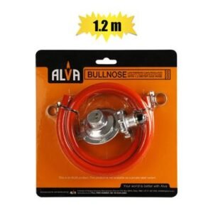 Gas regulator bullnose with 1.2m hose