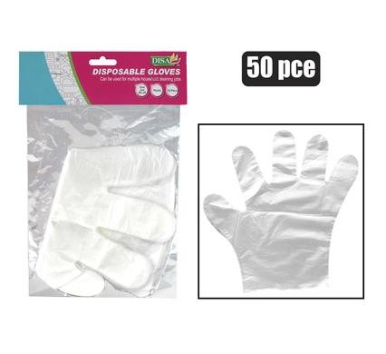 Gloves pl disposable pack-50-pce zenith
