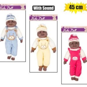 Doll baby asstd w/sound 45cm