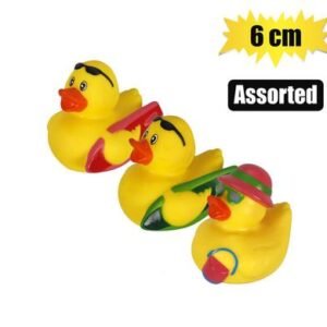 Baby vinyl themed duck 6cm, beach
