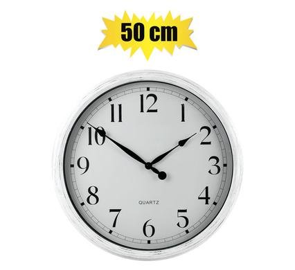 Clock wall qtz pl round distressed 50cm