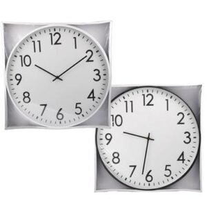 Clock wall qtz pl round 45cm