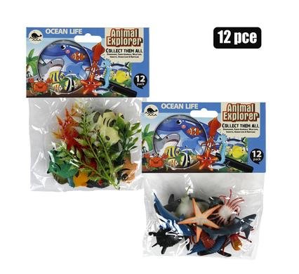 Animals ocean 12pc assorted 20cm