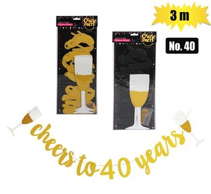 Party banner milestone 3m no-40