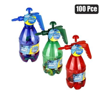 Balloon pumper & 100 water balloons asst
