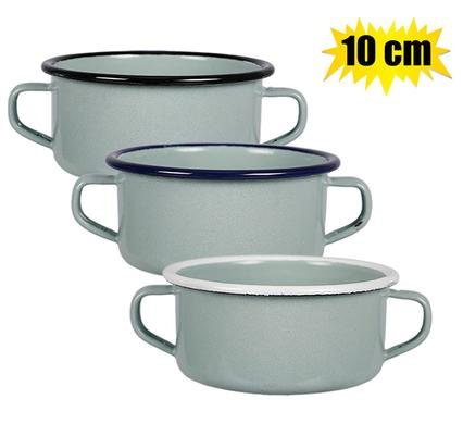 Mug enamel 10cm dia w/handles infant