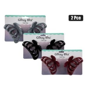 Hair claw solid colours 2pc claw clip