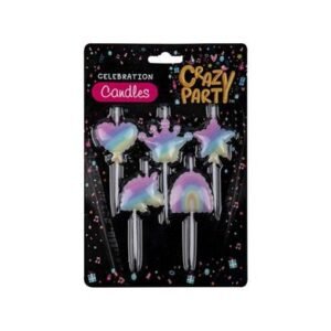 Candle birthday shapes rainbow astd 3cm