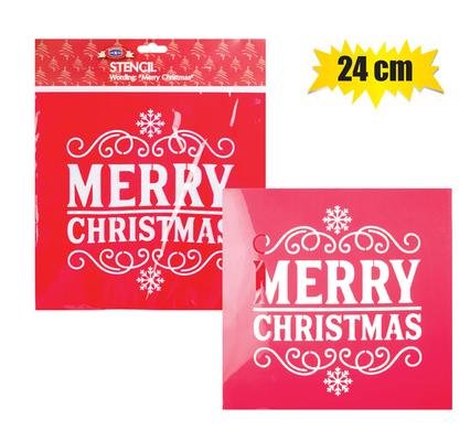 Xmas stationery stencil 24cm