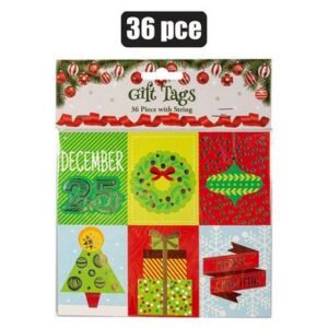 Xmas stationery gift tag 36pc