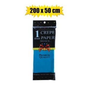 Paper crepe sheet blue 50x200cm