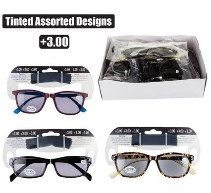 Reading glass tinted asst strenght:+3