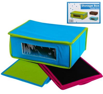 Storage box non-woven 30x20x12cm w/wndow