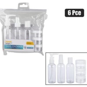 Travel bottle set in pouch 6pce