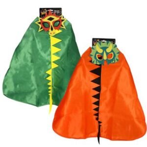Dress up cape & mask dinosaur boy