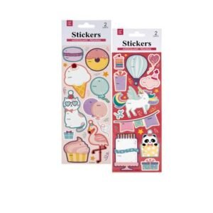 Gift-tag sticker glitter child asstd