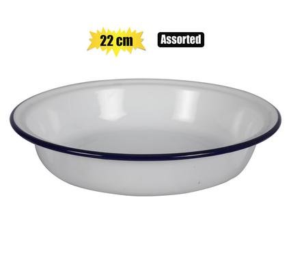 Plate enamel 22cm milk