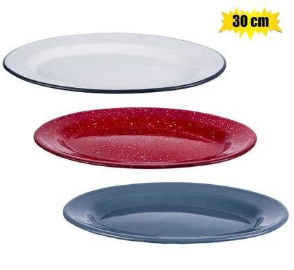 Plate enamel 30cm oval