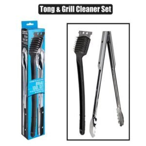 Bbq tong and grill cleaner set h&l