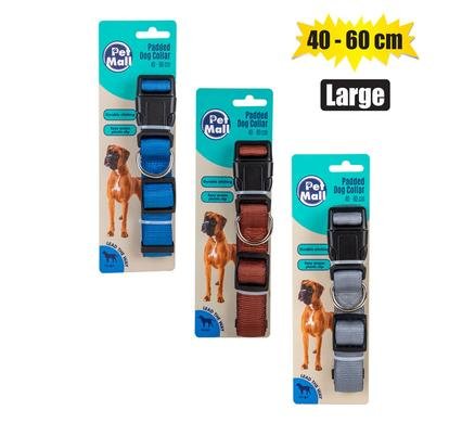 Pet dog collar dbl layer 40-60cm large