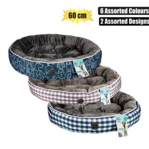 Pet bed round 60cm assorted designs