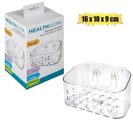 Basket self adhesive 16x10x9cm