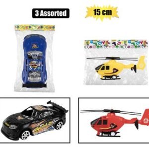 Vehicle racer/helicopter pull back 15cm