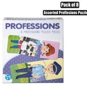 Puzzle jigsaw professions 24pc 8 asstd