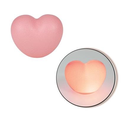 Orn light heart asstd 6.5x8cm b/o