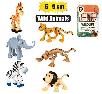 Animals wild cartoon asstd 6-9cm