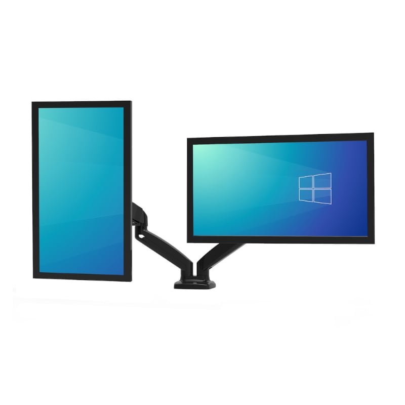 PORT Monitor Arm VESA Dual Screen - Black - Image 4