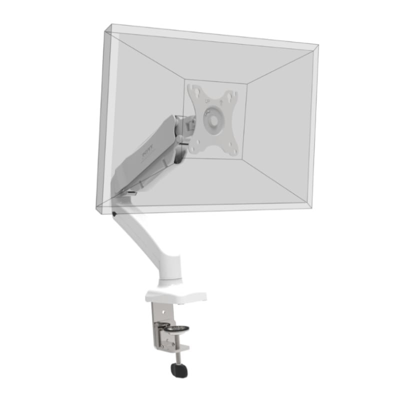 PORT Monitor Arm VESA Single Screen - White - Image 3